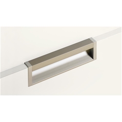 Hettich Griffleiste-Endkappenset Capris 115028, Zink aluminiumsilber Breite 10mm, Höhe 44,5mm