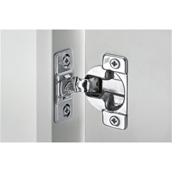 Hettich Automatikscharnier, 110°, Stahl vernickelt Optimat Plus 4 FM, 9072548, TS min. 13mm, Topf Ø 35mm Topftiefe 11mm, Auflage min. 37mm