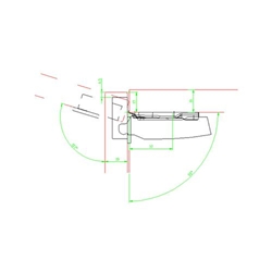 Hettich Sensys 110°-Scharnier ohne integrierte Dämpfung (Sensys 8645), vernickelt, vorliegend, Öffnungswinkel 110°, Bohrbild TH 52x5,5mm, zum Einpressen (ø 10x11) 9073641