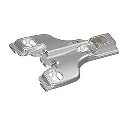 Hettich Face-Frame-Montageplatte mit Langloch-Höhenverstellung, vernickelt, Lochreihe 9,5x40mm, zum Anschrauben, Distanz 0,0mm 9088246