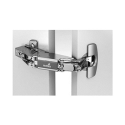 Hettich Sensys Weitwinkelscharnier, mit Null-Einsprung, mit integrierter Dämpfung (Sensys 8657i), vernickelt, vorliegend, Öffnungswinkel 165°, Schnellmontage Fix (ø 10x6) 9099543