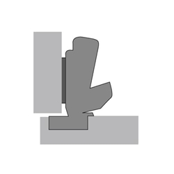Hettich Sensys Weitwinkelscharnier, mit Null-Einsprung, ohne integrierte Dämpfung (Sensys 8657), vernickelt, vorliegend, Öffnungswinkel 165°, Schnellmontage Fix (ø 10x6) 9099603