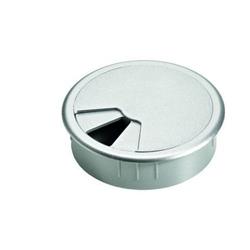 Hettich Kabeldurchlass, Ø 60mm 9131024, rund, Kunststoff chromoptik matt Innen Ø 51mm, H23,5mm