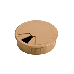 Hettich Kabeldurchlass, Ø 60mm 9131028, rund, Kunststoff bucheoptik matt Innen Ø 51mm, H23,5mm