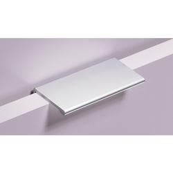 Hettich Griffleiste, L 2000mm Ticinum 9131455, Aluminium silber eloxiert Breite 42mm, Höhe 25mm