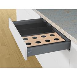 Hettich Trennwand-OrgaClip, stufenlos im Profil verschiebbar OrgaStripe Profil 9203467, Kunststoff schwarz