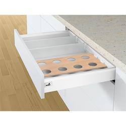 Hettich Trennwand-OrgaClip, stufenlos im Profil verschiebbar OrgaStripe Profil 9203468, Kunststoff weiß