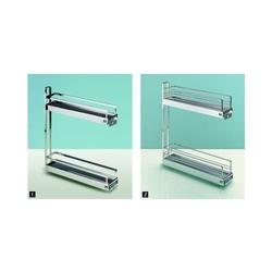 Hettich Küchenunterschrank-Frontauszug , 90°, rechts, KB150mm Style 9207577, Stahl silber verchromt, KB min. 112mm B112xH550xT510mm, lichte KH min. 550mm, KT min. 510mm