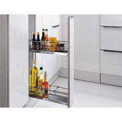 Hettich Küchenunterschrank-Frontauszug , 90°, rechts, KB150mm Classic 9207578, Stahl silber verchromt, KB min. 112mm B112xH550xT510mm, lichte KH min. 550mm, KT min. 510mm (Vollauszug Actro 9281948 bitte separat bestellen)