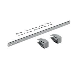 Hettich Laufprofil-Set, Länge teilbar, 2500mm, SlideLine M 9209225, Aluminium silber eloxiert TS 16-25mm