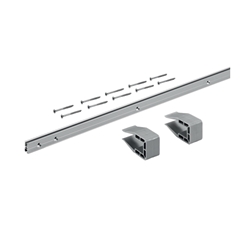 Hettich Laufprofil-Set, Länge teilbar, 4000mm, SlideLine M 9209226, Aluminium silber eloxiert TS 16-25mm