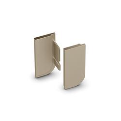 Hettich Griffmulde- Endkappenset, Anschlag links Canis L 9210128, Aluminium