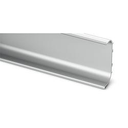Hettich Griffleiste, individuell ablängbar, L 3500mm Canis C 9210130, Aluminium silber eloxiert Breite 70mm, Höhe 23mm