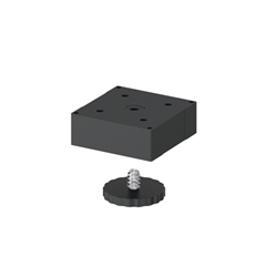 Hettich Tischfuss, quadratisch 90x90mm 9243047, ALU anthrazit