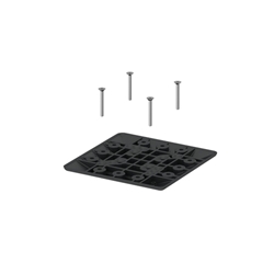 Hettich Tischbeinanbindung, quadratisch 170x170mm 9243049, ALU anthrazit
