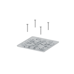 Hettich Tischbeinanbindung, quadratisch 170x170mm 9243050, ALU weiß