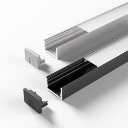 LED ChannelLine D2 Profil, opal, 10er Set L=3000mm, Alu- und Abdeckprofil Nr. 5587006