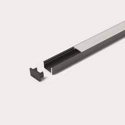 LED ChannelLine D2 Profil, black, opal, 10er Set L=3000mm, Alu- und Abdeckprofil Nr. 5587026