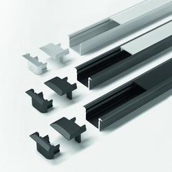 ChannelLineB Profil, black, opal, 10er Set L=2000mm, Alu- und Abdeckprofil (baugleich C Profil) Nr. 5587115