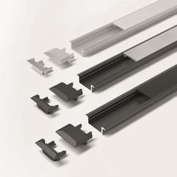 ChannelLine C Profil, black, opal, 10er Set L=3000mm, Alu- und Abdeckprofil Nr. 5587216