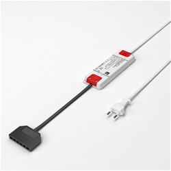 LED EVG Vorschaltgerät 12V DC, 0-40W, 200-240V, 2m Anschlußkabel 230V, mit Verteiler M1x6 Nr. 3048812