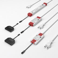 LED EVG Vorschaltgerät 12V DC, 0-40W, 200-240V, 2m Anschlußkabel 230V, mit Verteiler M1x6 Nr. 3048812