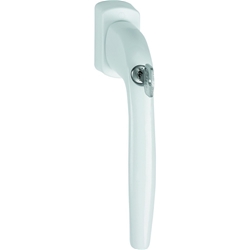 Hoppe PSK-Griff, New York PSK-0810S/US10, Secustik®, Alu, F9016 verkehrsweiß, abschließbar, Stift 32-42mm, längenvariabel, mit Stütznocken, Ø 10mm, mit Schrauben, M5X50/55 Nr. 10765752