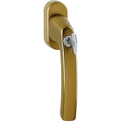 Hoppe DK-Fenstergriff, abschließbar, VK7 Luxembourg 099S/US952 100NM, Secustik, bronzefarbig eloxiert mit Stütznocken, Nocken Ø 10mm, verdeckt verschraubt, 32-42mm Stift Nr. 10764506