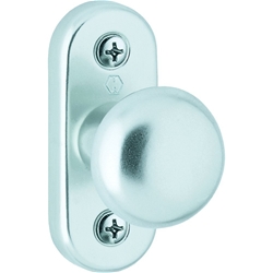 Hoppe Balkon-/Fenstertür-Balkontürknopf, fest auf Rosette, 35/9, Alu, F1 naturfarbig, ohne Stütznocken, sichtbar verschraubt, duranorm®, (DIY-Sortiment) Nr. 11539325