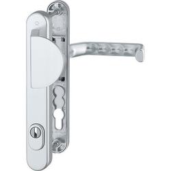 Hoppe PT-Schutz-Wechselgarnitur, oval, PZ, 8/92, DIN Links-Rechts, ALU Liverpool 554/3359ZA/3357N/1313G, F1 naturfarbig eloxiert Schmalschild, TS 67-72mm Nr. 11623585