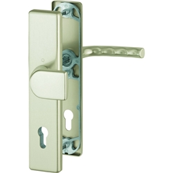 Hoppe HT-Schutz-Wechselgarnitur, eckig, PZ, 10/92, DIN Links-Rechts, Aluminium Birmingham 78G/2221A/2440/1117, F2 eloxiert Langschild, TS 67-72mm (DIY-Sort.), duranorm® Nr. 11565184