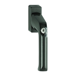Hoppe DK-Fenstergriff, abschließbar, VK7 London 013S/U34 100NM, graubraun beschichtet mit Stütznocken, Nocken Ø 10mm, verdeckt verschraubt, 32mm Stift, Schließungsnr. H001-EW Nr. 1827835