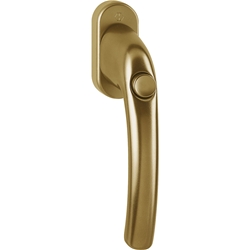 Hoppe DK-Fenstergriff, mit Druckknopf, VK7 Tokyo 0710SV/U26, bronzefarbig eloxiert mit Stütznocken, Nocken Ø 10mm, verdeckt verschraubt, 35mm Stift Nr. 1747552