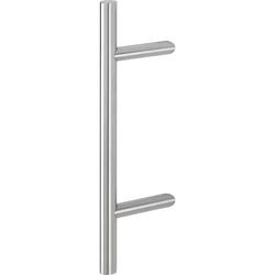 Hoppe HT-Stoßgriff, gerade, Stütze: schräg, E5012, L:500mm, D:30mm, BA300, BS-1102, Edelstahl matt Nr. 2011053