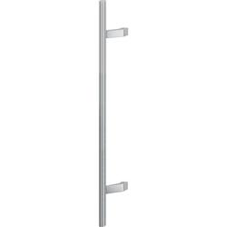 Hoppe HT-Stoßgriff, gerade, Stütze: schräg, Materialkombination E5014, BA700, matt/aluminium natur eloxiert Nr. 2206459