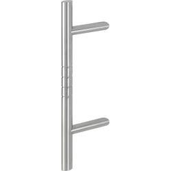 Hoppe HT-Stoßgriff, gerade, Stütze: schräg, E5012, DIN Rechts, L:500mm, D:30mm, BA300, BS-1102, Edelstahl matt Nr. 3224798