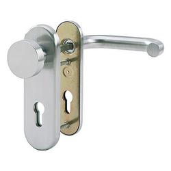 Hoppe ZT-Schutz-Wechselgarnitur, Kurzschild, PZ, E72, VK8, RH12 Paris E58/3331K/353K-1/138Z, oval, edelstahl matt Kurzschild, TS 37-42mm Nr. 3327682