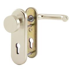 Hoppe ZT-Schutz-Wechselgarnitur, Kurzschild, PZ, E72, VK8, RH12 Paris 58/3331K/353K-1/138L, oval, F2 eloxiert Kurzschild, TS 37-42mm Nr. 3345055