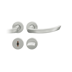 FSB ASL® Drückergarnitur, DIN Links-Rechts, WC Schauscheibe/Schlitzkopf, 12 1119, Neusilberfarbig, Vierkant 7mm, Stärke Abdeckung 7mm, TS 39-58mm Nr. 0 12 1119 01984 0205