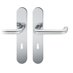 FSB ASL® Drückergarnitur, BB gelocht, E72, 12 1070, Verkehrsweiß farbig kunststoffbeschichtet, Vierkant 8mm, TS 39-58mm Nr. 0 12 1070 02702 8220