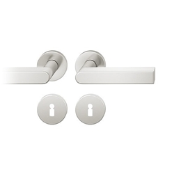 FSB ASL® Drückergarnitur, DIN Links-Rechts, BB gelocht, 12 1001, Neusilberfarbig, Vierkant 8,5mm, Stärke Abdeckung 7mm, TS 39-58mm Nr. 0 12 1001 01304 0205