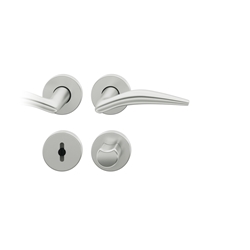 FSB ASL® Drückergarnitur, DIN Links-Rechts, WC Schauscheibe/Schlitzkopf, 12 1057, Neusilberfarbig, Vierkant 7mm, Stärke Abdeckung 7mm, TS 39-58mm Nr. 0 12 1057 01984 0205