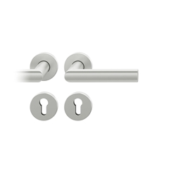 FSB ASL® Drückergarnitur, DIN Links-Rechts, PZ gelocht, 12 1108, Edelstahl, Vierkant 7mm, Stärke Abdeckung 7mm, TS 39-58mm Nr. 0 12 1108 01316 6204