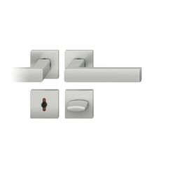 FSB ASL® Drückergarnitur, DIN Links-Rechts, WC Schauscheibe/Schlitzkopf, 12 1222, Naturfarbig, Vierkant 7mm, Stärke Abdeckung 7,2mm, TS 39-58mm Nr. 0 12 1222 04584 0105