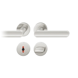 FSB AGL® 3 Drückergarnitur, DIN Rechts, WC Schauscheibe/Schlitzkopf, 72 1259, Naturfarbig, Vierkant 8mm, Stärke Abdeckung 7mm, TS 39-48mm Nr. 0 72 1259 61954 0105