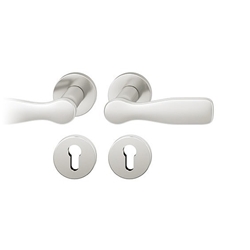 FSB ASL® Drückergarnitur, DIN Links-Rechts, PZ gelocht, 12 1226, Neusilberfarbig, Vierkant 7mm, Stärke Abdeckung 7mm, TS 39-58mm Nr. 0 12 1226 01316 0205