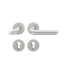 FSB ASL® Drückergarnitur, DIN Links-Rechts, PZ gelocht, 12 1147, Neusilberfarbig, Vierkant 8,5mm, Stärke Abdeckung 7mm, TS 39-58mm Nr. 0 12 1147 01311 0205