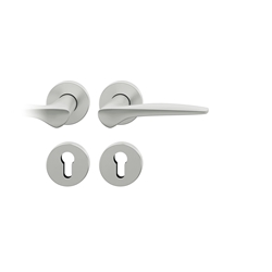 FSB ASL® Drückergarnitur, DIN Links-Rechts, PZ gelocht, 12 1051, Verkehrsweiß, Vierkant 7mm, Stärke Abdeckung 7mm, TS 39-58mm Nr. 0 12 1051 01316 8220