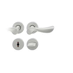 FSB ASL® Drückergarnitur, DIN Links-Rechts, WC Schauscheibe/Schlitzkopf, 12 1020, Hellbronze, Vierkant 7mm, Stärke Abdeckung 7mm, TS 39-58mm Nr. 0 12 1020 01984 7615
