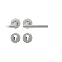 FSB ASL® Drückergarnitur, DIN Links-Rechts, PZ gelocht, 12 1025, Neusilberfarbig, Vierkant 7mm, Stärke Abdeckung 7mm, TS 39-58mm Nr. 0 12 1025 01316 0205